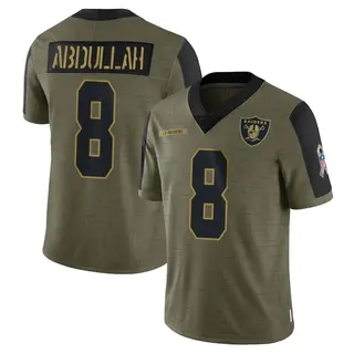 Las Vegas Raiders Men's Ameer Abdullah Limited 2021 Salute To Service Jersey - Olive