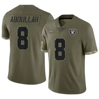 Las Vegas Raiders Men's Ameer Abdullah Limited 2022 Salute To Service Jersey - Olive