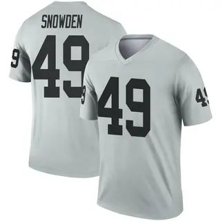 Las Vegas Raiders Men's Charles Snowden Legend Inverted Silver Jersey