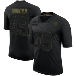 Las Vegas Raiders Men's Charles Snowden Limited 2020 Salute To Service Jersey - Black