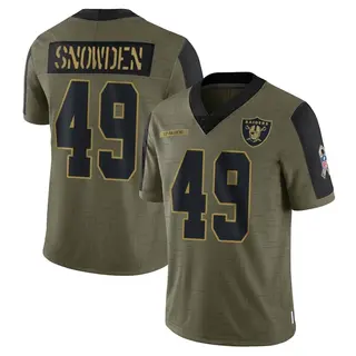 Las Vegas Raiders Men's Charles Snowden Limited 2021 Salute To Service Jersey - Olive