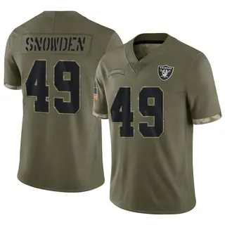 Las Vegas Raiders Men's Charles Snowden Limited 2022 Salute To Service Jersey - Olive