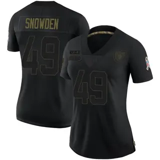 Las Vegas Raiders Women's Charles Snowden Limited 2020 Salute To Service Jersey - Black