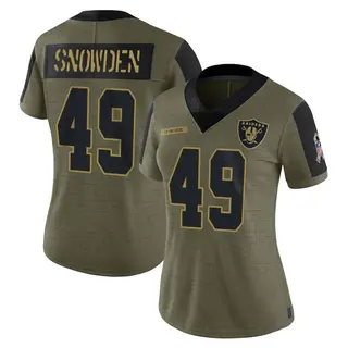 Las Vegas Raiders Women's Charles Snowden Limited 2021 Salute To Service Jersey - Olive